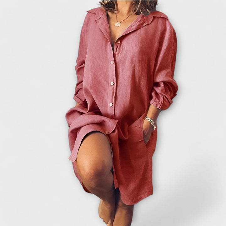 Blusa de lino casual para el día a día