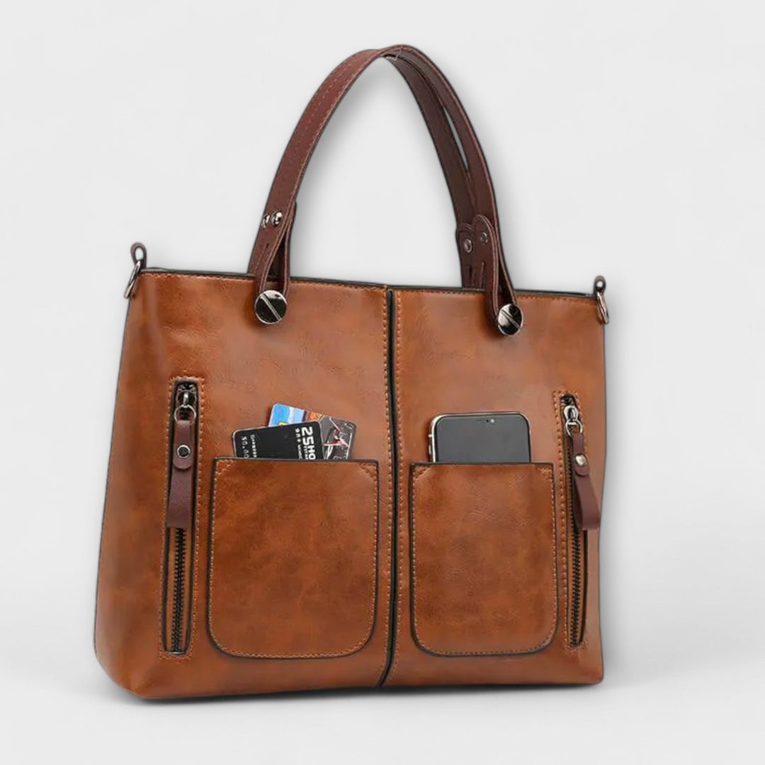 Elegante bolsa de cuero