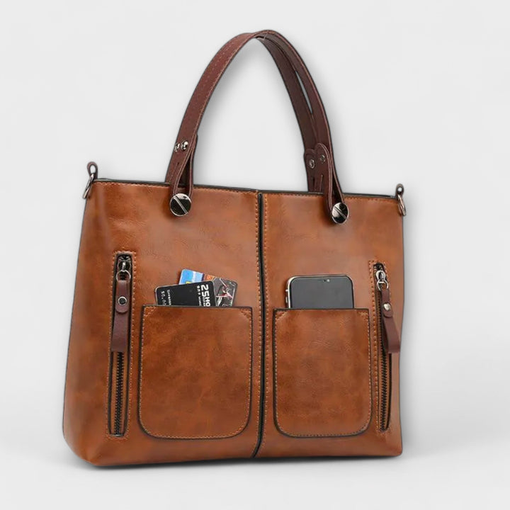 Elegante bolsa de cuero