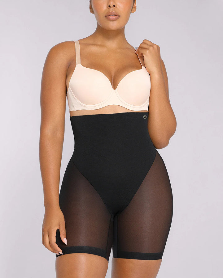 Short moldeador de talle alto con malla transpirable