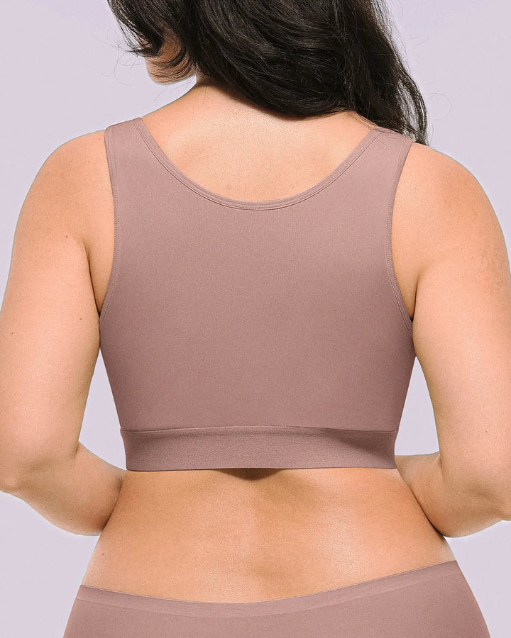 Sujetador sin aros con soporte de espalda y copas dobles