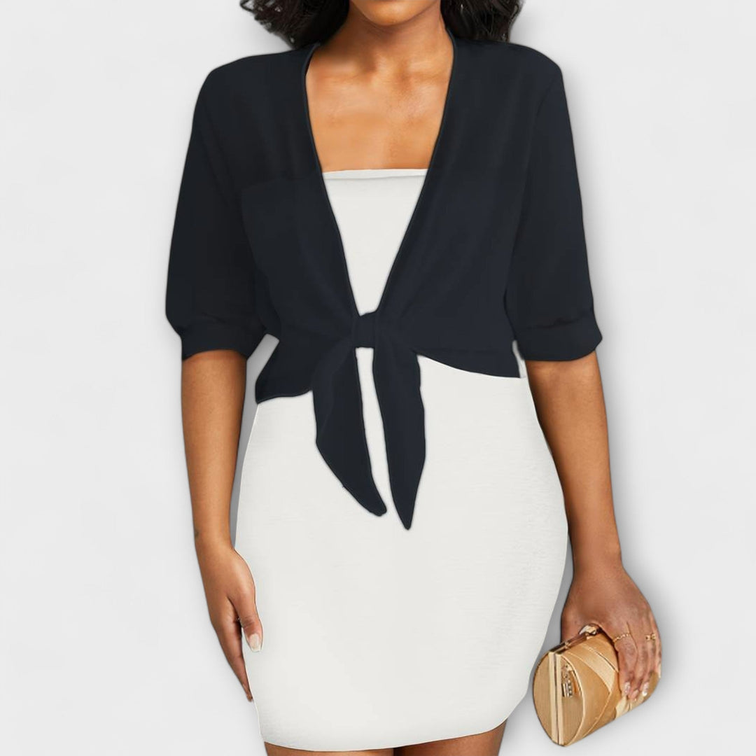 Olivia - Blusa con parte delantera abierta